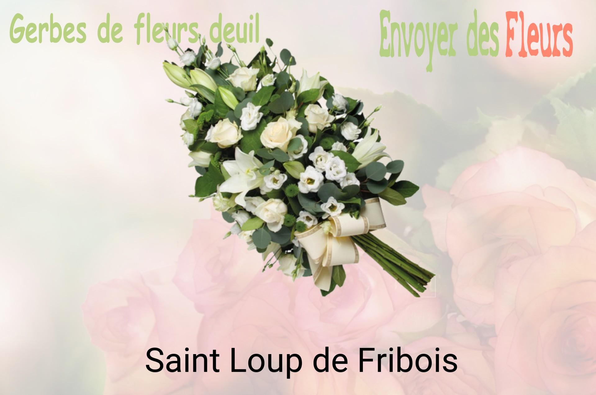 Gerbe de fleurs de deuil livrée à Saint-Loup-de-Fribois